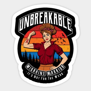 Unbreakable Migraine Warrior Sticker